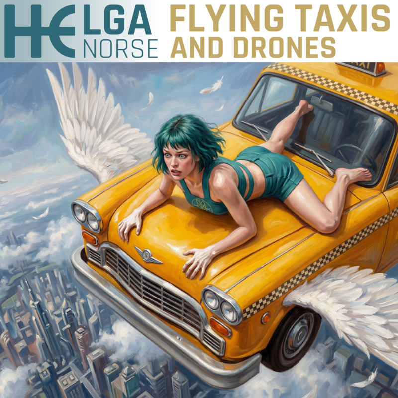 Helga Norse Flying Taxis and Drones Album Cover