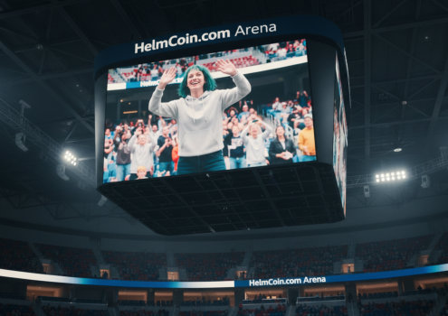 Helga Norse on Arena Jumbotron