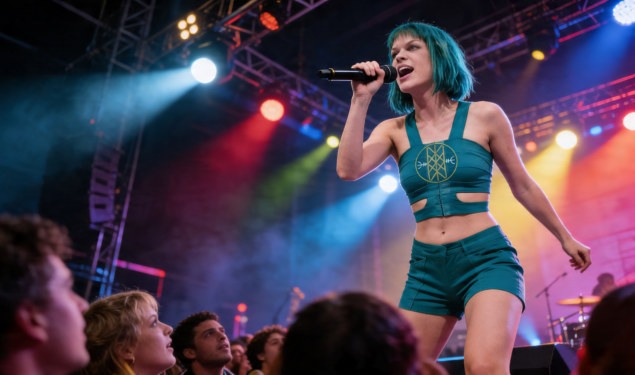 Helga Norse Singing on Stage