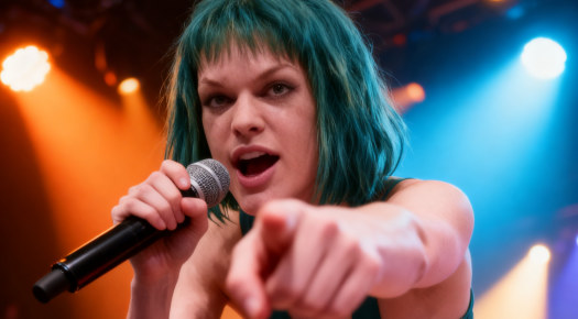Helga Norse Singing Pointing the Camera